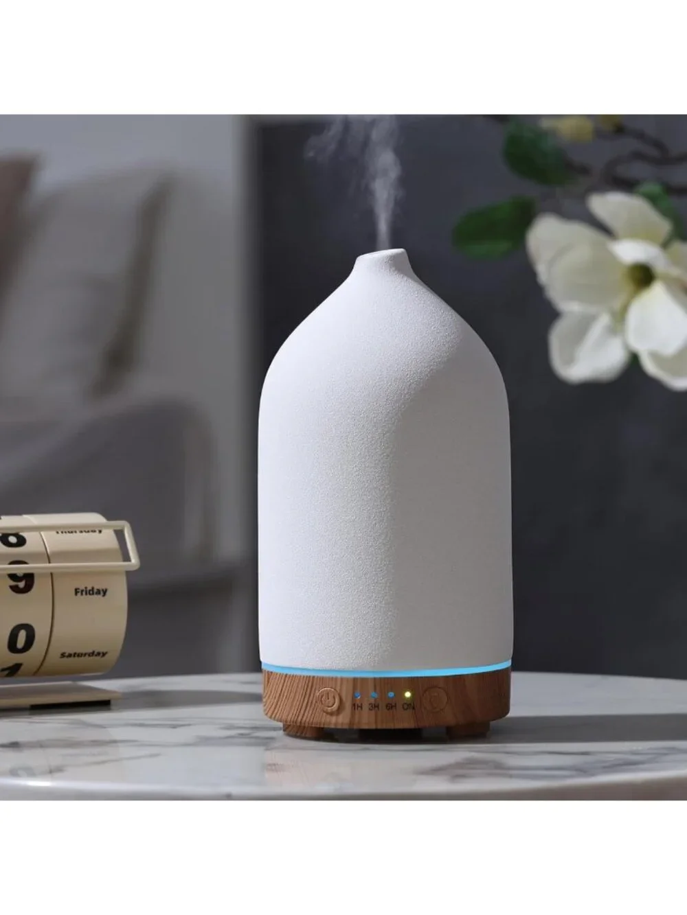 200ML Ultrasonic Essential Oil Diffuser & Humidifier with LED Lights, Auto